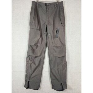 Grenade Snowboard Pants Mens Medium Y2K Baggy Techwear Gray Cargo *PLEASE READ*